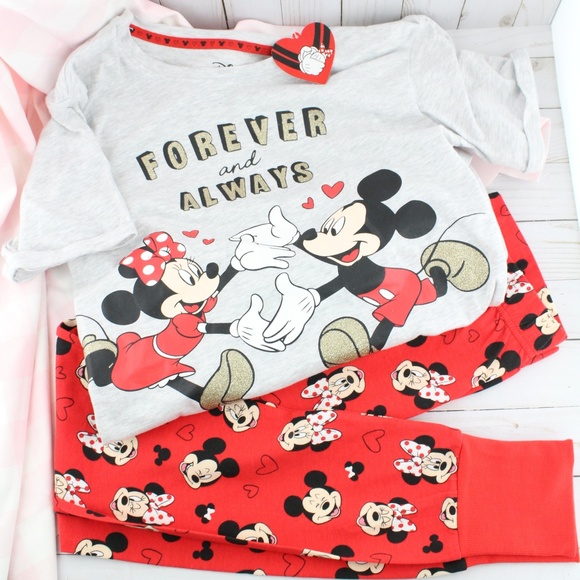 Disney Other - Minnie & Mickey "Forever and Always" PJ Set (0055)